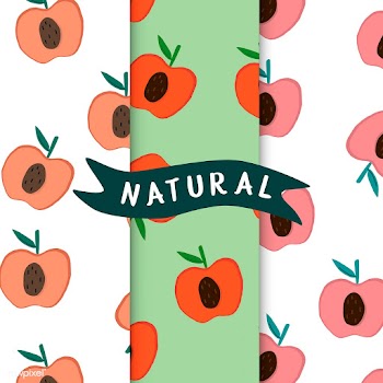 Set of natural fruit apple patterns vector | Free stock vector - 516571