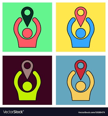 Set of navigation geolocation icon in flat design vector image
