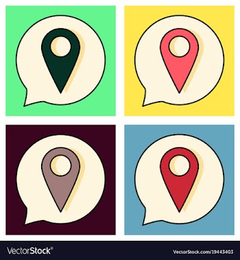 Set of navigation geolocation icon in flat design vector image