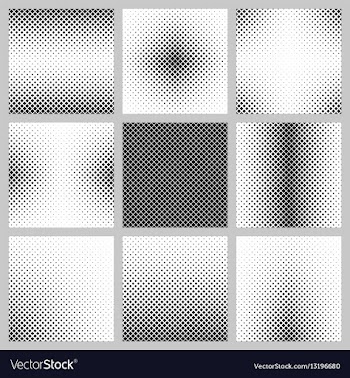 Set of nine diagonal square pattern backgrounds vector image
