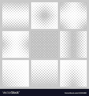 Set of nine monochrome diagonal square patterns vector image