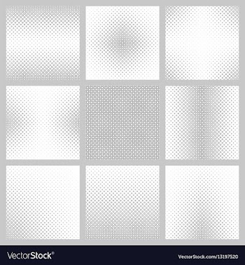 Set of nine rounded square patterns vector image