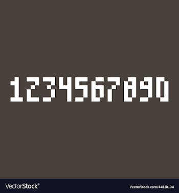 set of numbers from one to zero