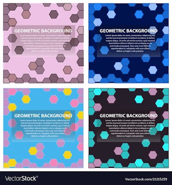Set of of abstract geometric pattern and vector image