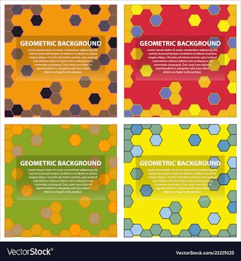 Set of of abstract geometric pattern and vector image