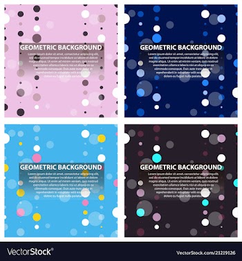Set of of abstract geometric pattern and vector image