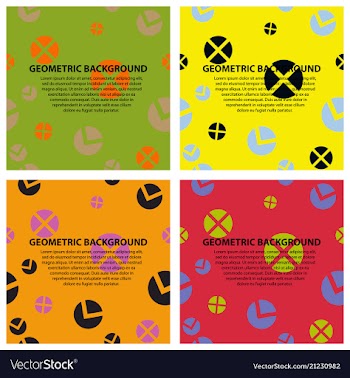 Set of of abstract geometric pattern and vector image