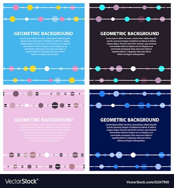 Set of of abstract geometric pattern and vector image