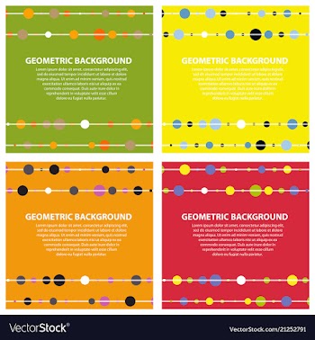 Set of of abstract geometric pattern and vector image