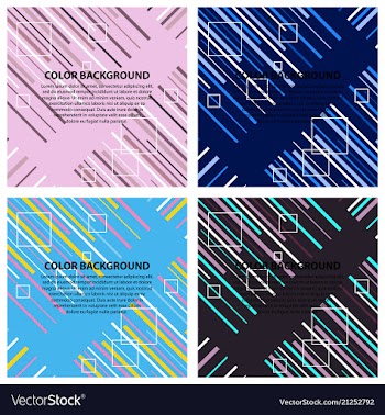 Set of of abstract geometric pattern and vector image