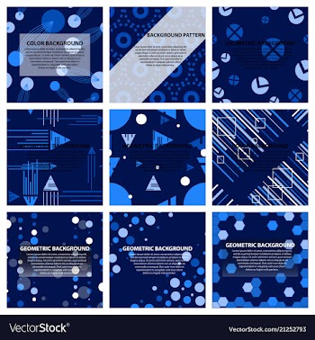 Set of of abstract geometric pattern and vector image