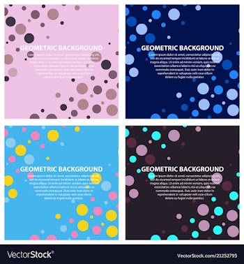 Set of of abstract geometric pattern and vector image