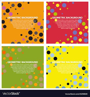 Set of of abstract geometric pattern and vector image