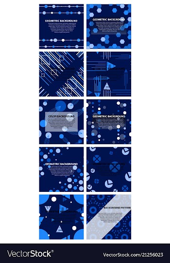 Set of of abstract geometric pattern and vector image