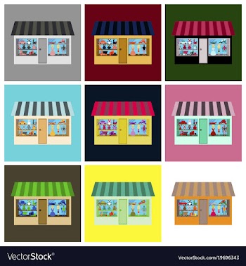 Set of of toy shop vector image