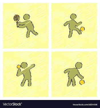 Set of olympic game design in hatching style vector image