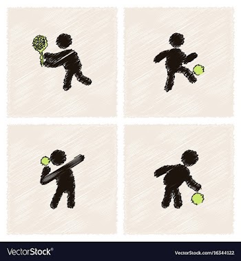 Set of olympic game design in hatching style vector image