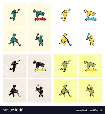 Set of olympic game design in hatching style vector image