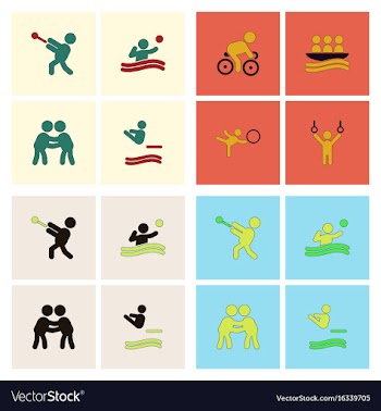 Set of olympic game design vector image