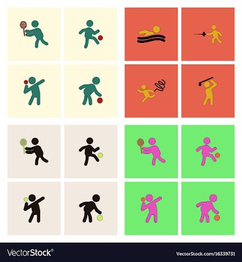 Set of olympic game design vector image