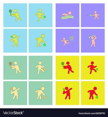 Set of olympic game design vector image