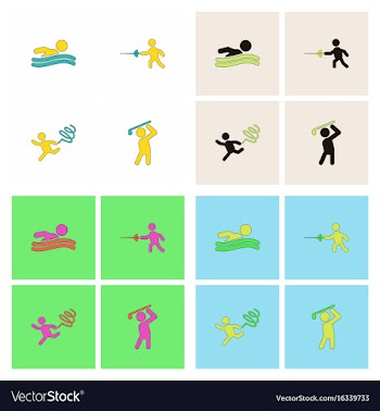Set of olympic game design vector image