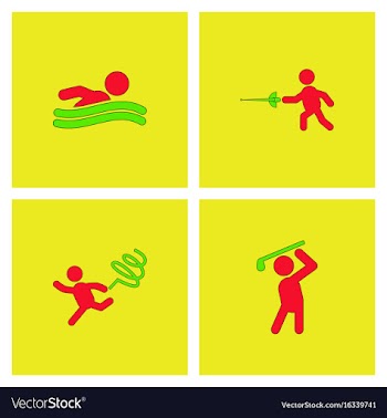 Set of olympic game design vector image