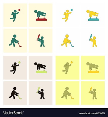 Set of olympic game design vector image