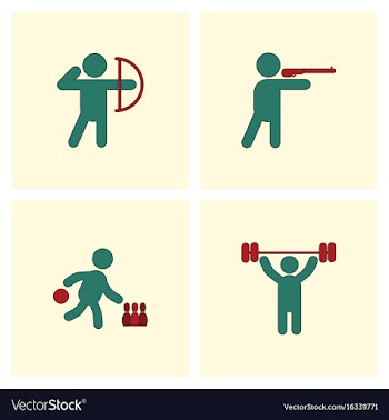 Set of olympic game design vector image