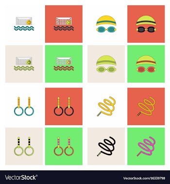 Set of olympic game design vector image