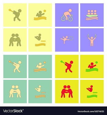 Set of olympic game design vector image