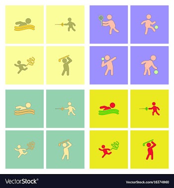 Set of olympic game design vector image