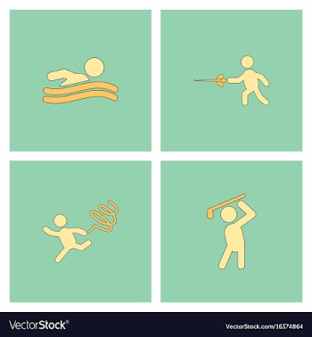Set of olympic game design vector image