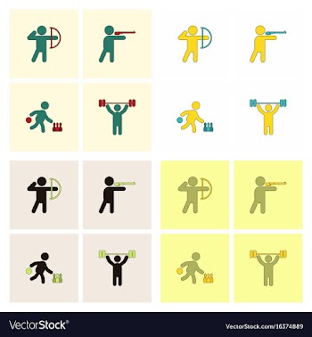 Set of olympic game design vector image