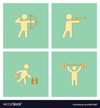 Set of olympic game design vector image