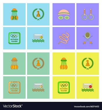 Set of olympic game design vector image