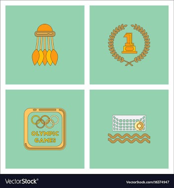 Set of olympic game design vector image