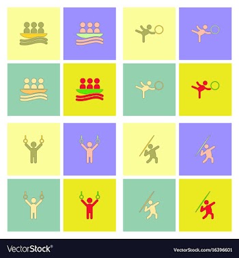 Set of olympic game design vector image