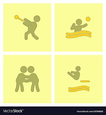 Set of olympic game design vector image