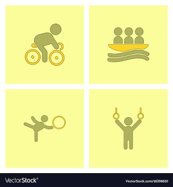 Set of olympic game design vector image