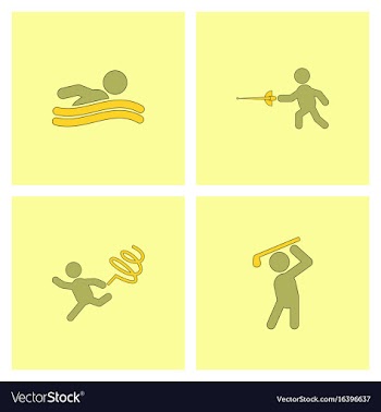 Set of olympic game design vector image