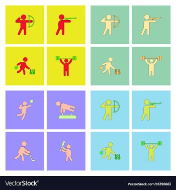 Set of olympic game design vector image
