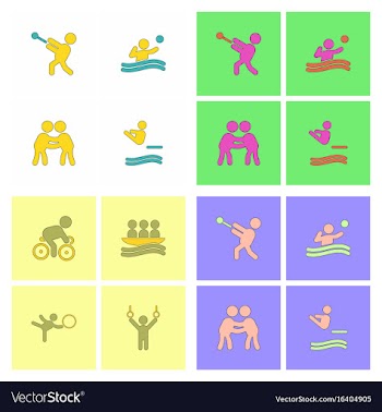 Set of olympic game design vector image