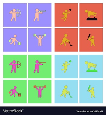 Set of olympic game design vector image