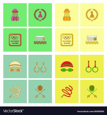 Set of olympic game design vector image