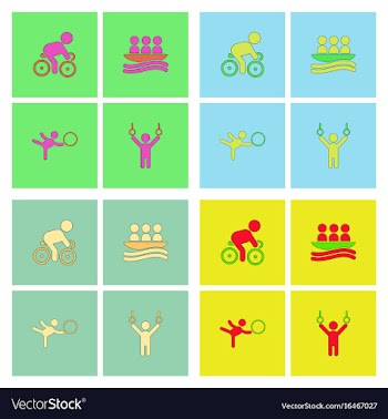 Set of olympic game design vector image