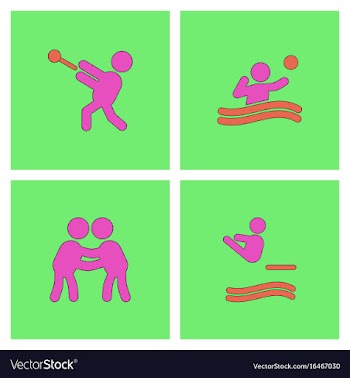 Set of olympic game design vector image