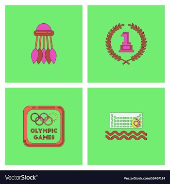 Set of olympic game design vector image