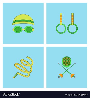 Set of olympic game design vector image