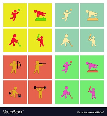 Set of olympic game design vector image